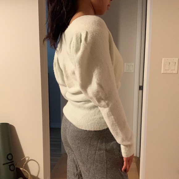 Something Navy size XS mint green ballerina style sweater - Picture 2 of 7